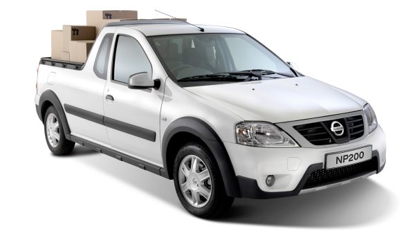 Nissan NP200 bakkie loaded for work, available on rent to buy